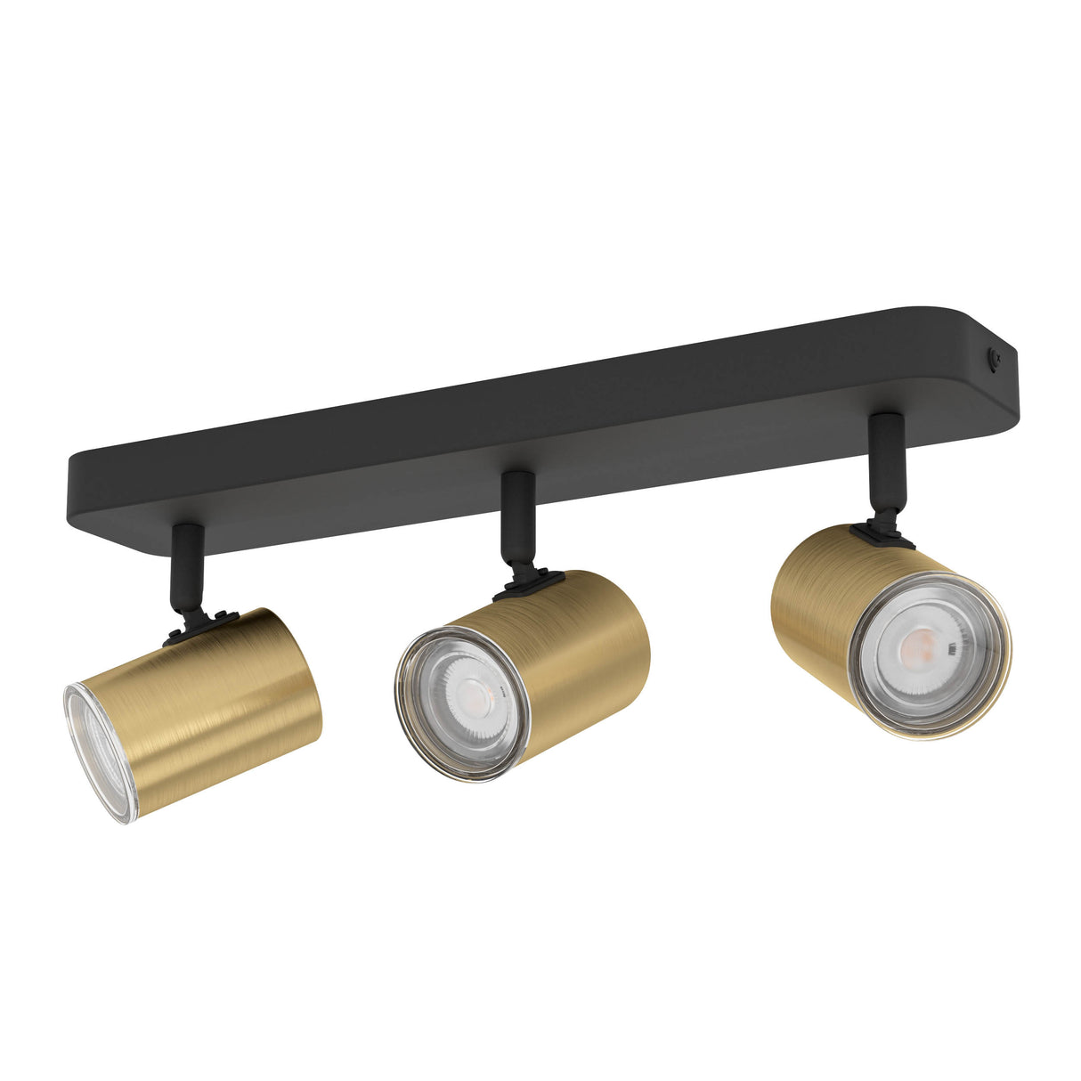 Eglo EU Consuma 1 LED Triple Bathroom Spotlight Black & Brushed Brass