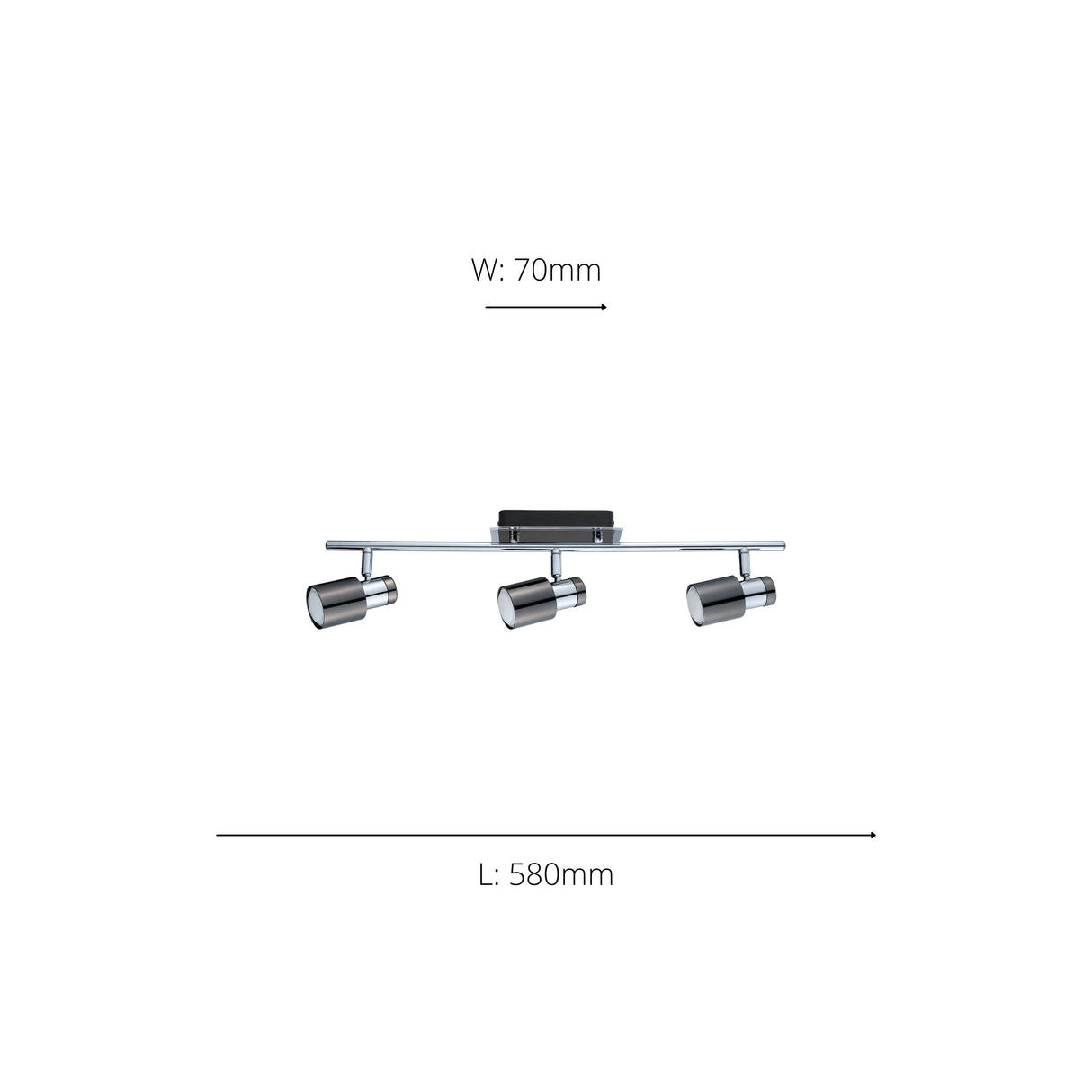 Eglo EU Davida 1 Steel Nickel Nero LED 3-Light Ceiling Spotlight