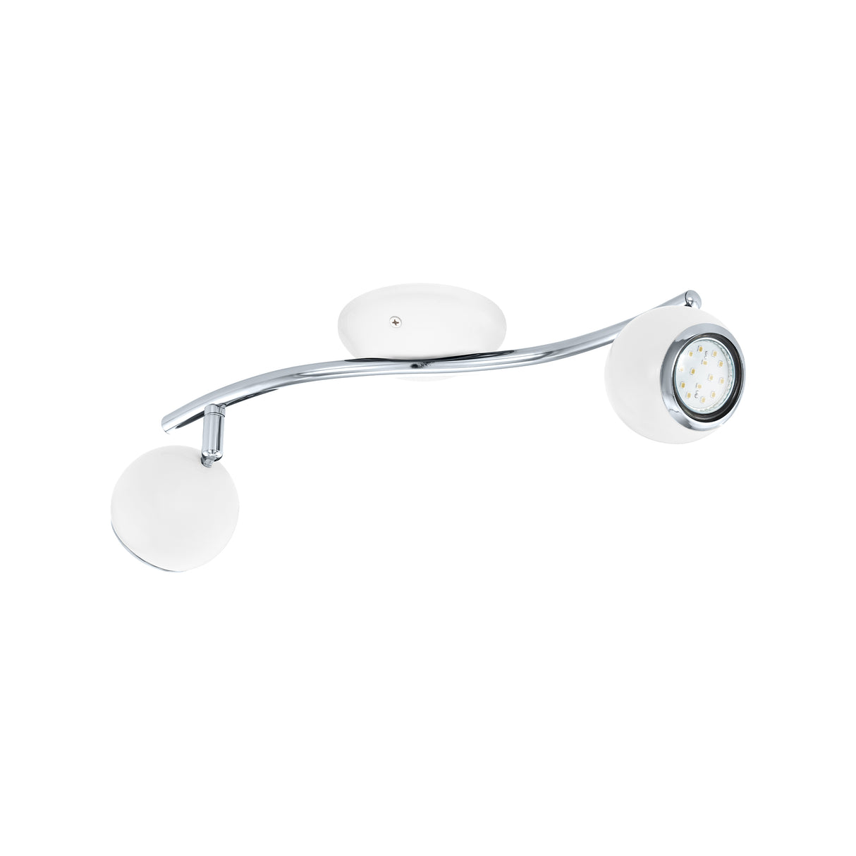 Eglo EU Bimeda LED White/Chrome Steel 2-Light Spotlight