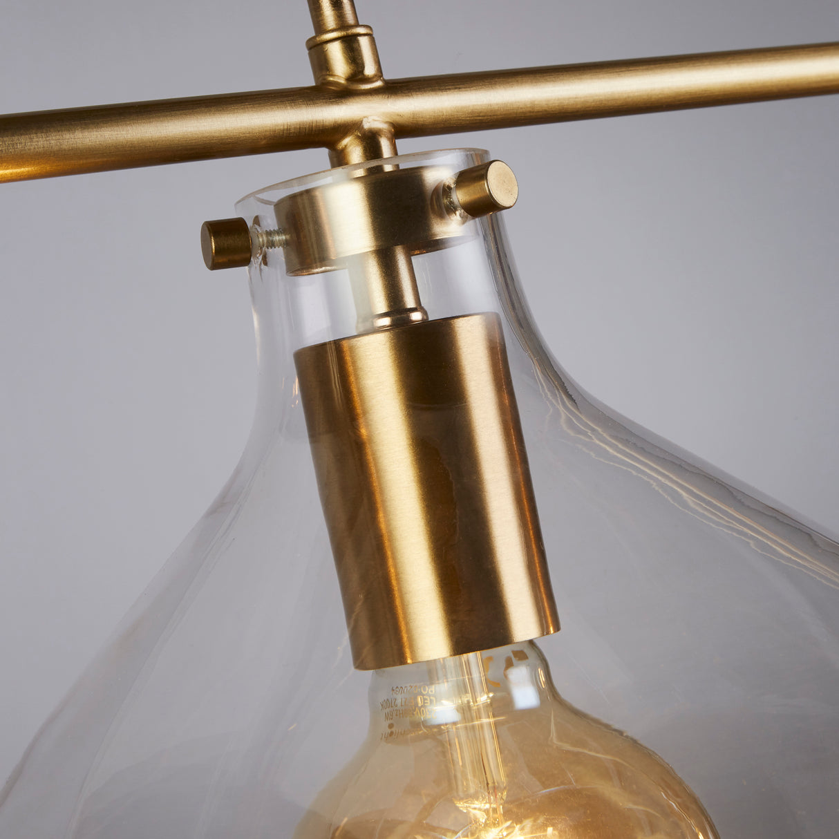 Searchlight Electric Margarita 3Lt Bar Pendant - Brass Metal & Clear Glass 31031-3PB