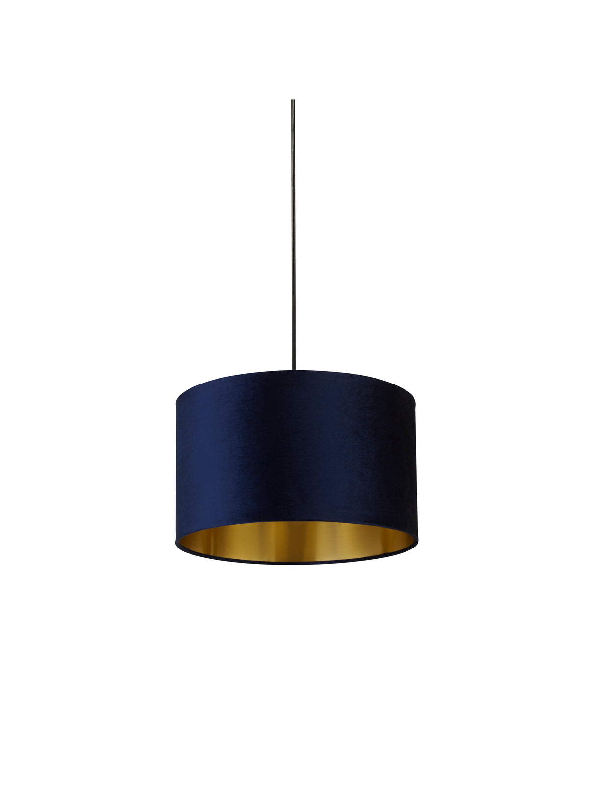 Searchlight Electric Navy Velvet Shade with Gold Inner Dia.40cm 31040AZ