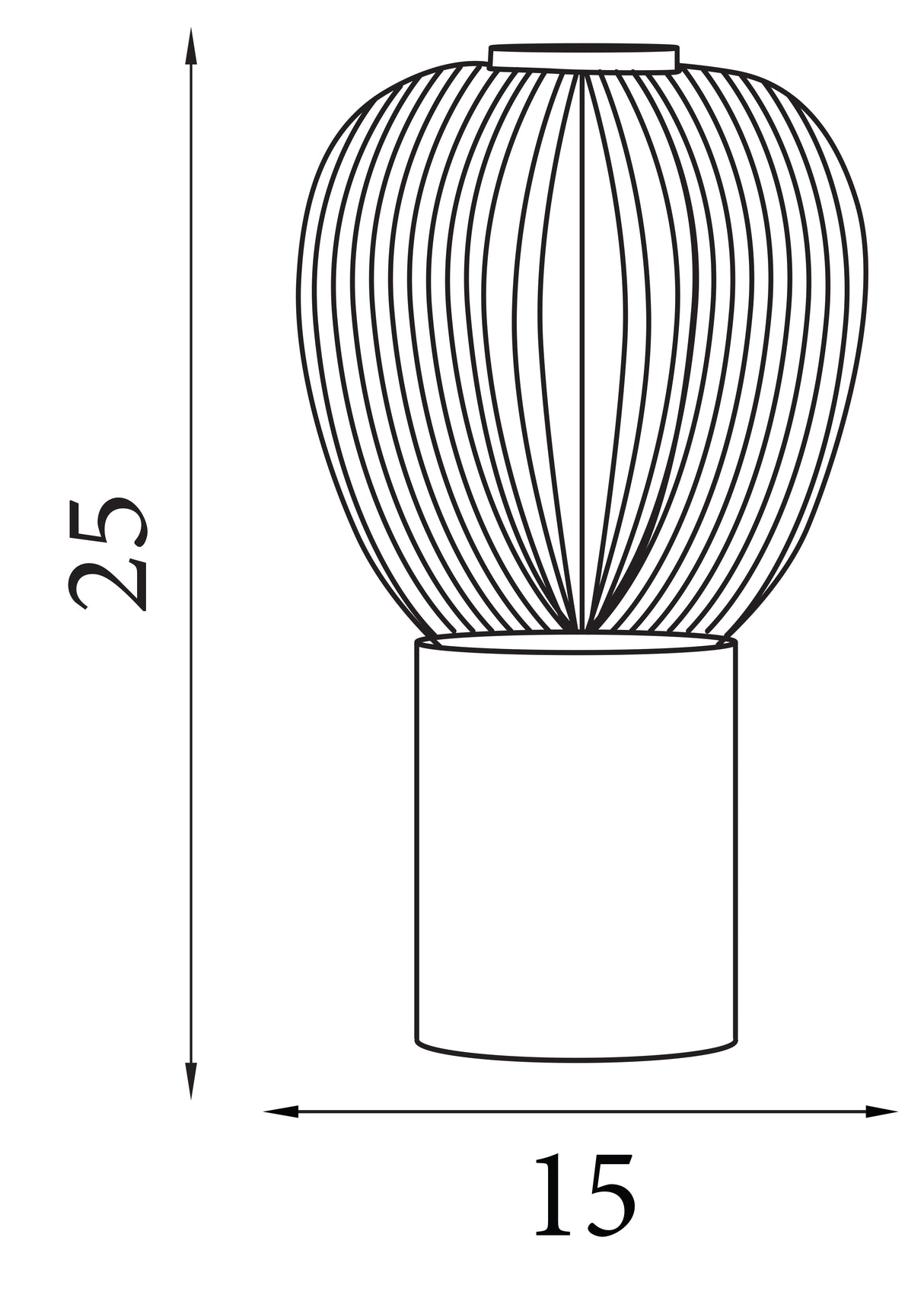 Searchlight Electric Ella Table Lamp - Wood & Opal Ribbed Glass 31410-1NA