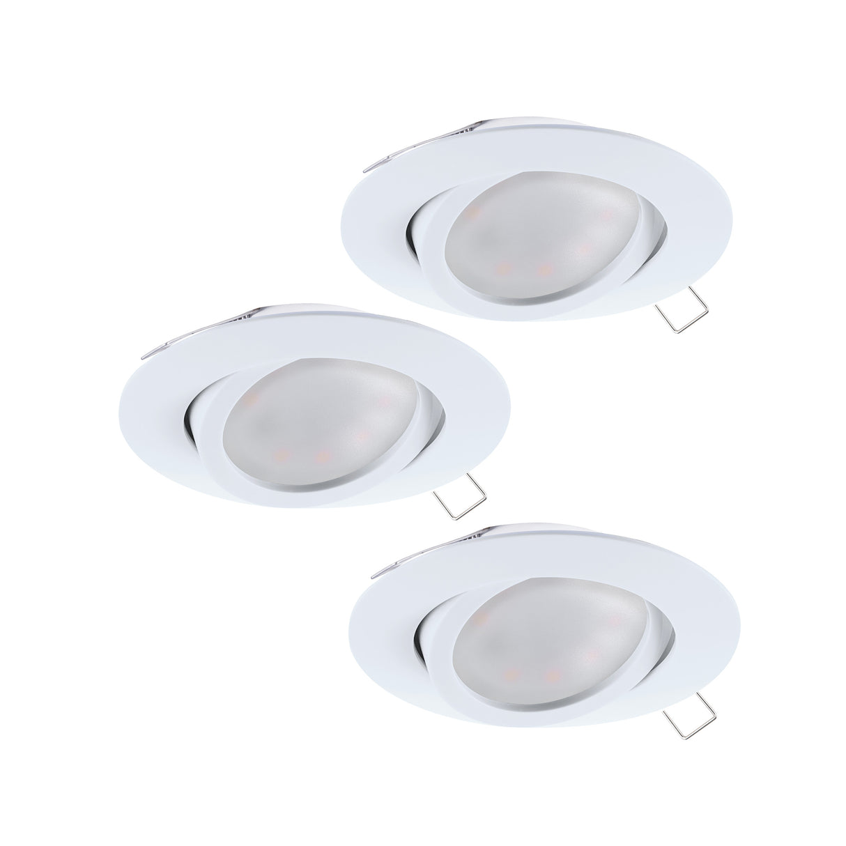Eglo EU Tedo White LED Round Set of 3 Recessed Light, 8cm, 3000K