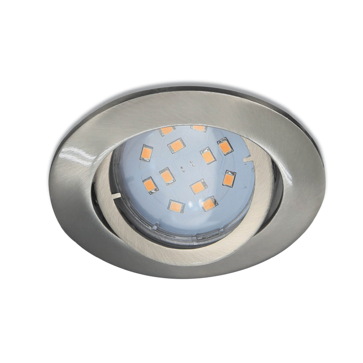 Eglo EU Tedo Satin Nickel LED Round Set of 3 Recessed Light, 8cm, 3000K