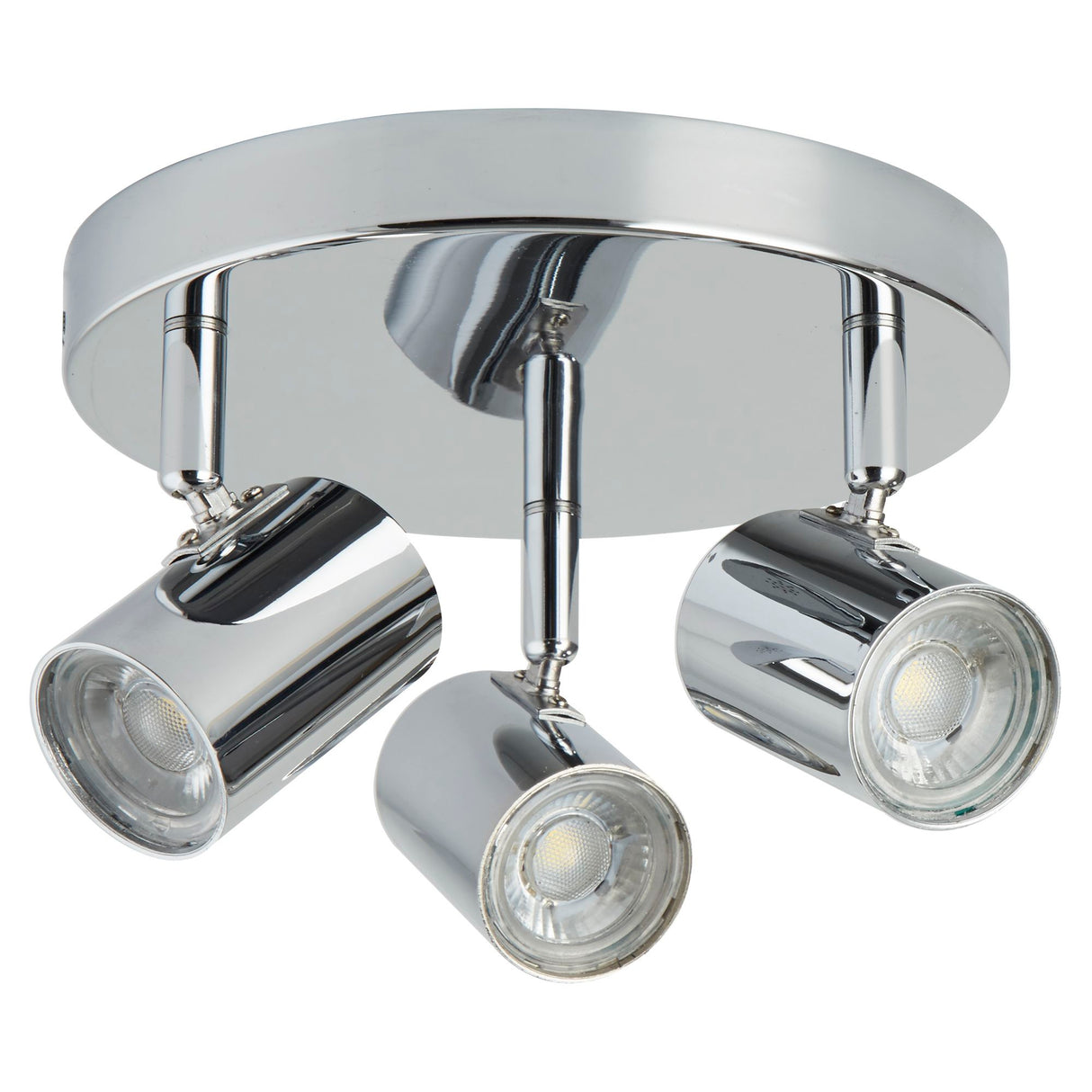 Searchlight Electric Rollo 3Lt Round Spotlight - Chrome Metal 3173CC