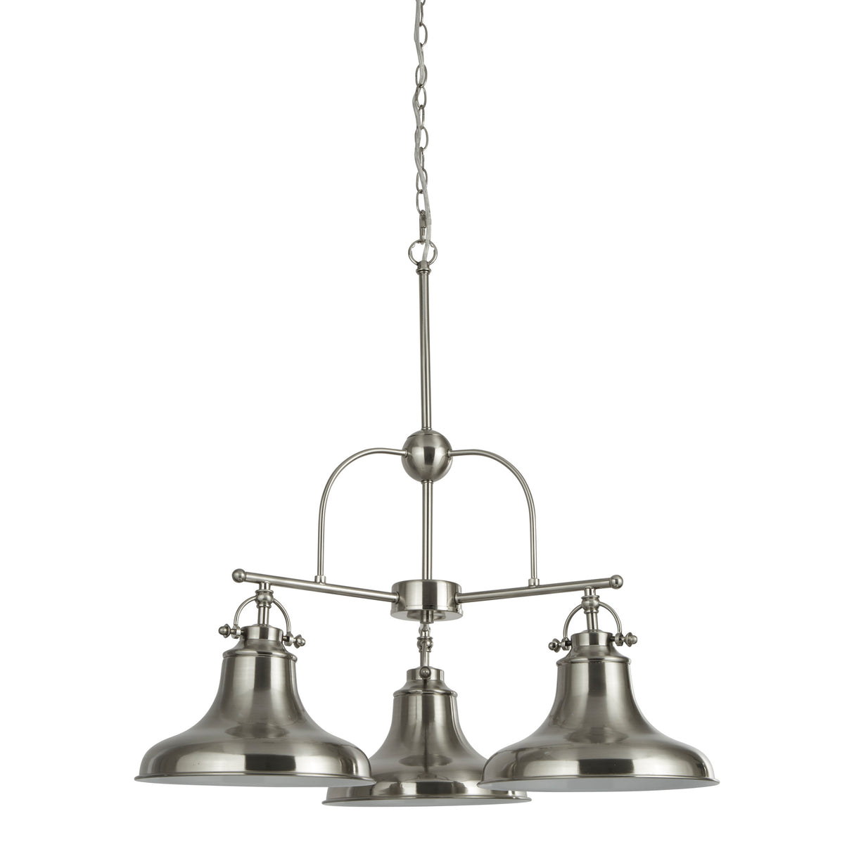 Searchlight Electric Dallas 3Lt Pendant - Satin Silver 3183-3SS