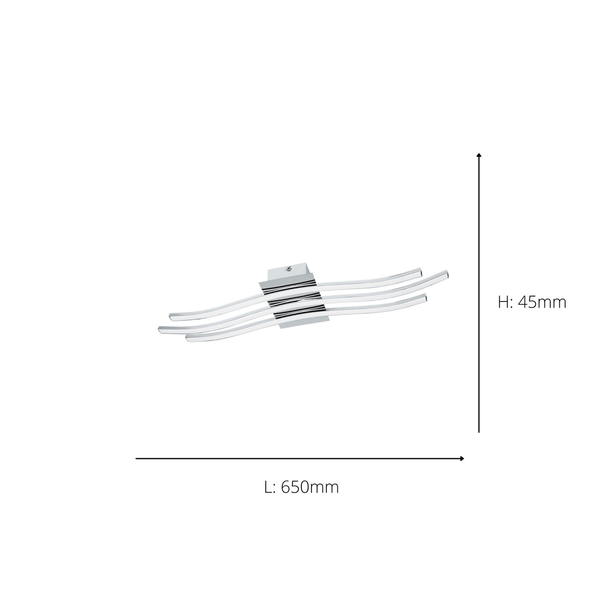 Eglo EU Roncade Steel Chrome LED Contemporary Ceiling Light