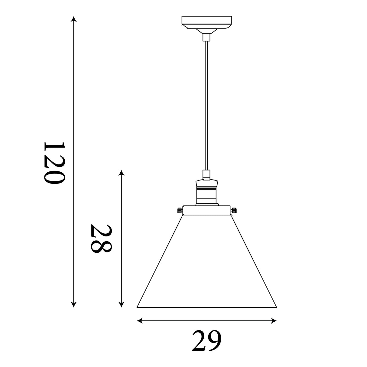 Searchlight Electric Pyramid Pendant - Chrome Metal & Glass 3228CC