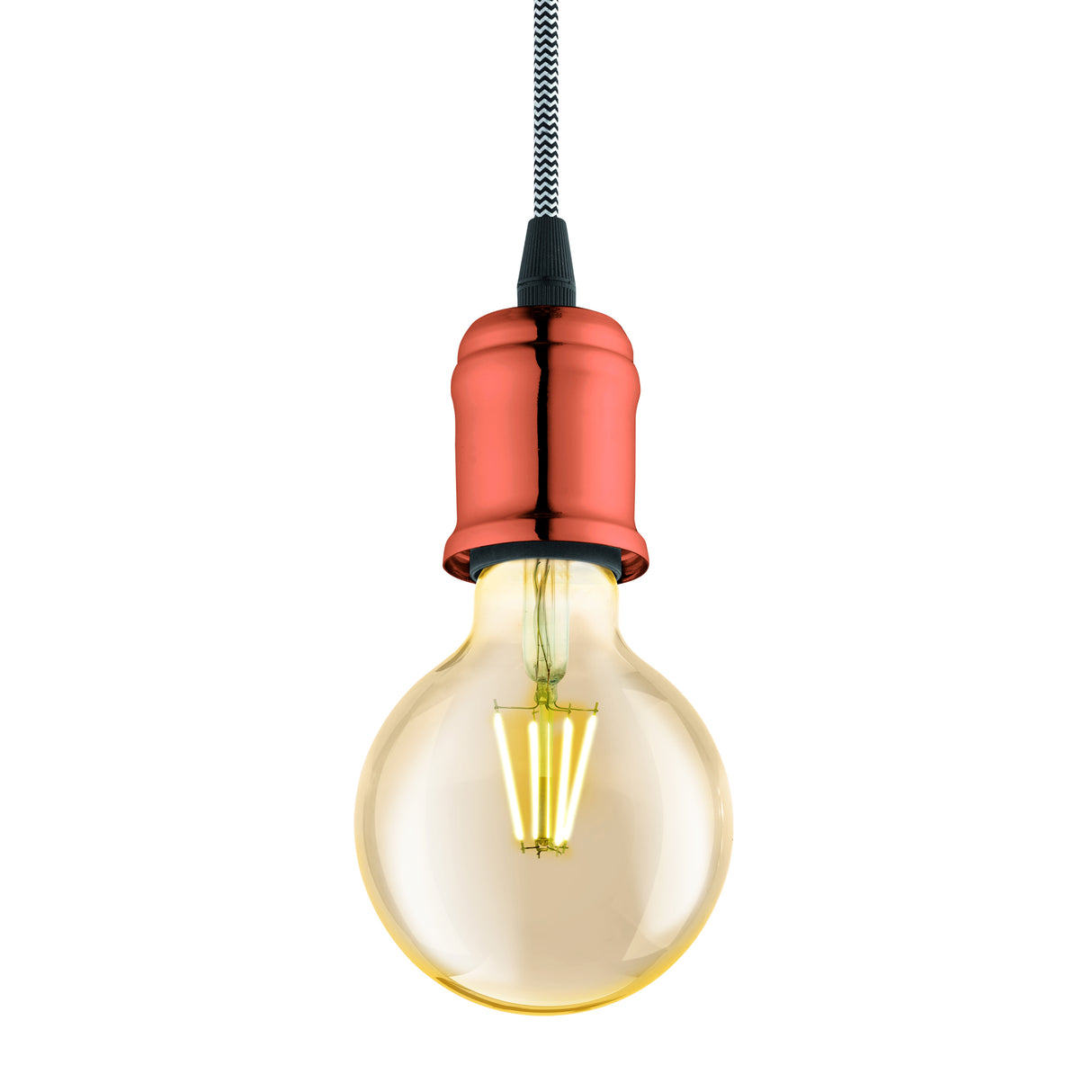 Eglo EU Yorth Single Pendant Light E27 Copper