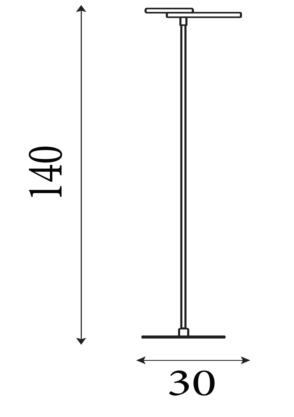 Searchlight Electric Space LED Floor Lamp, Black Metal 32803BK