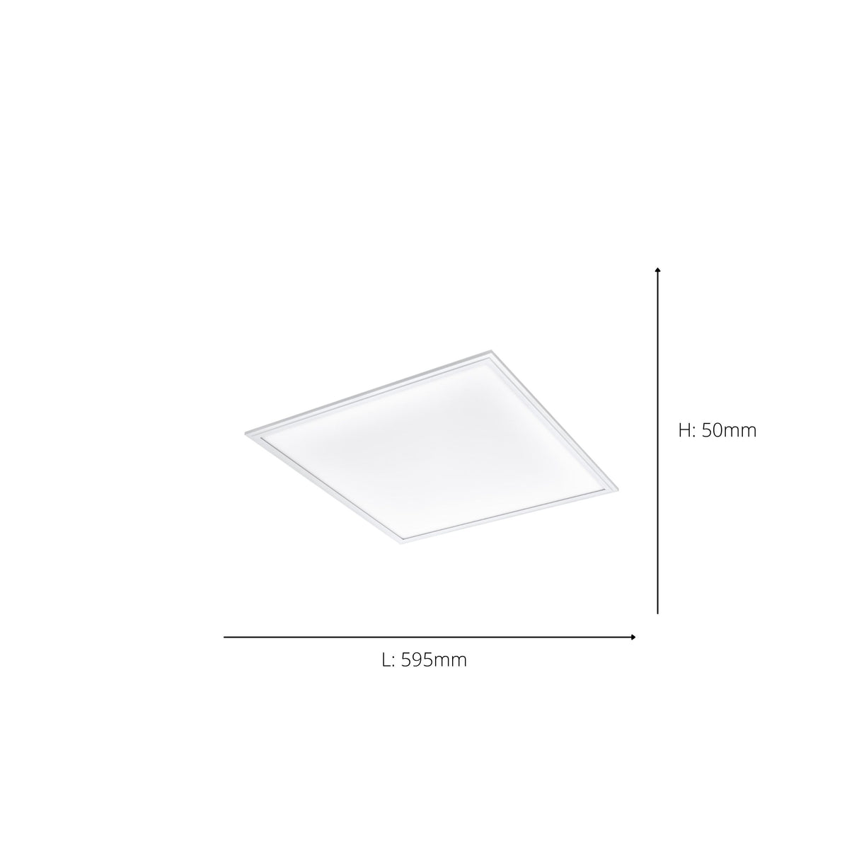 Eglo EU Salobrena 1 White Aluminium LED Ceiling Light, 59.5cm