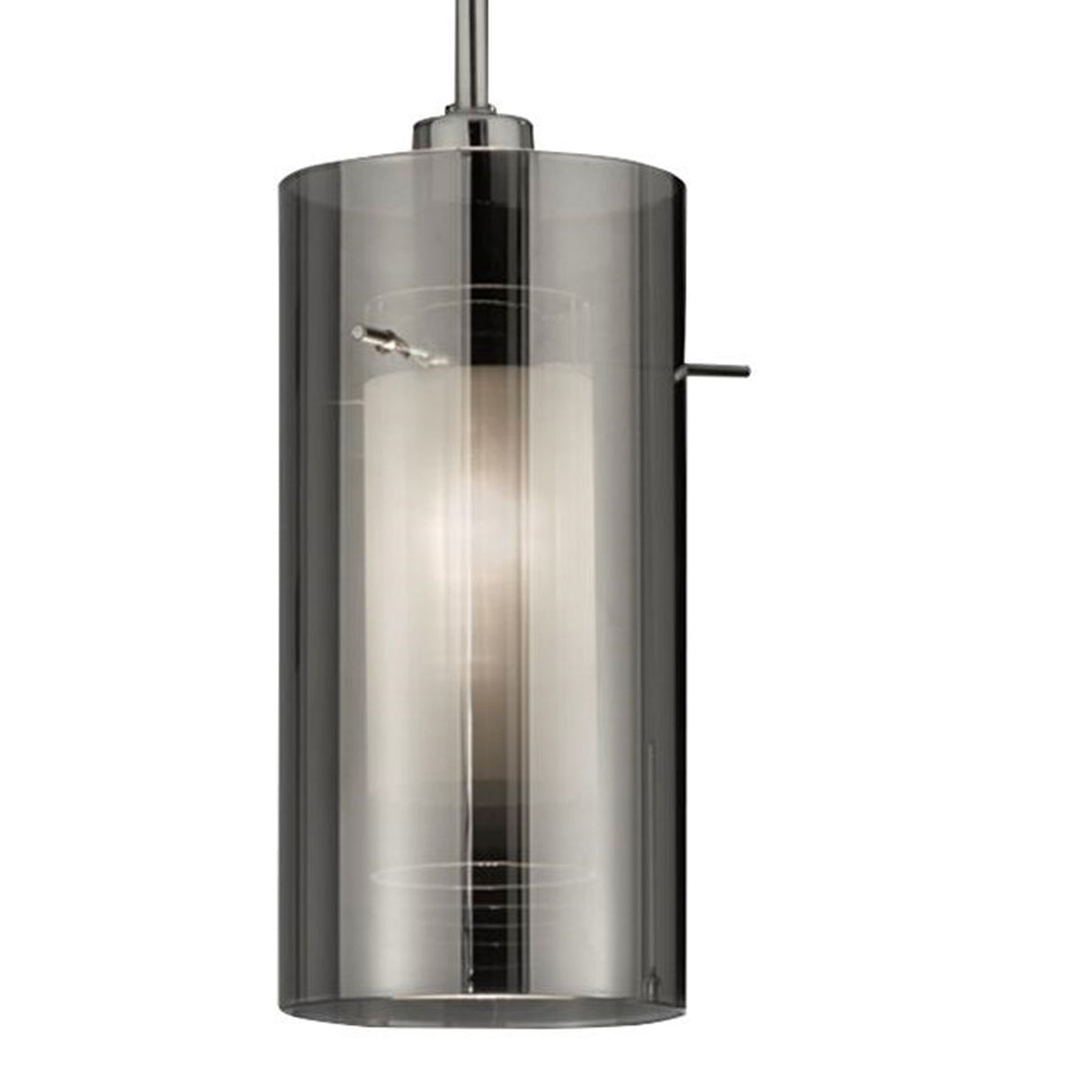 Searchlight Electric Duo II 3Lt Bar Pendant - Satin Silver & Smoked Glass 3303-3SM