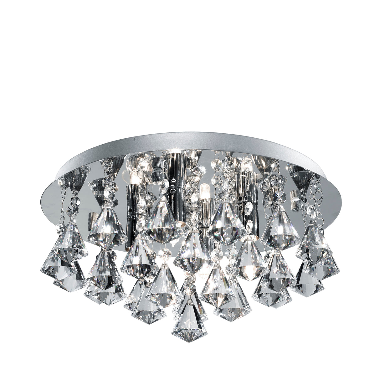 Hanna 4Lt Flush - Chrome Metal & Clear Crystal