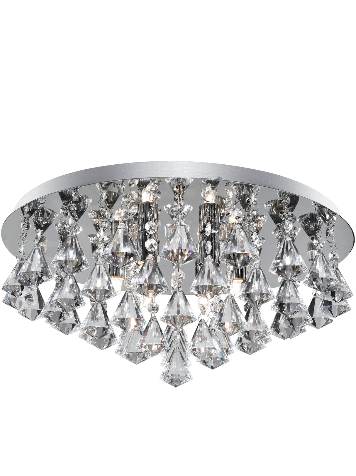 Hanna 6Lt Flush - Chrome Metal & Clear Crystal