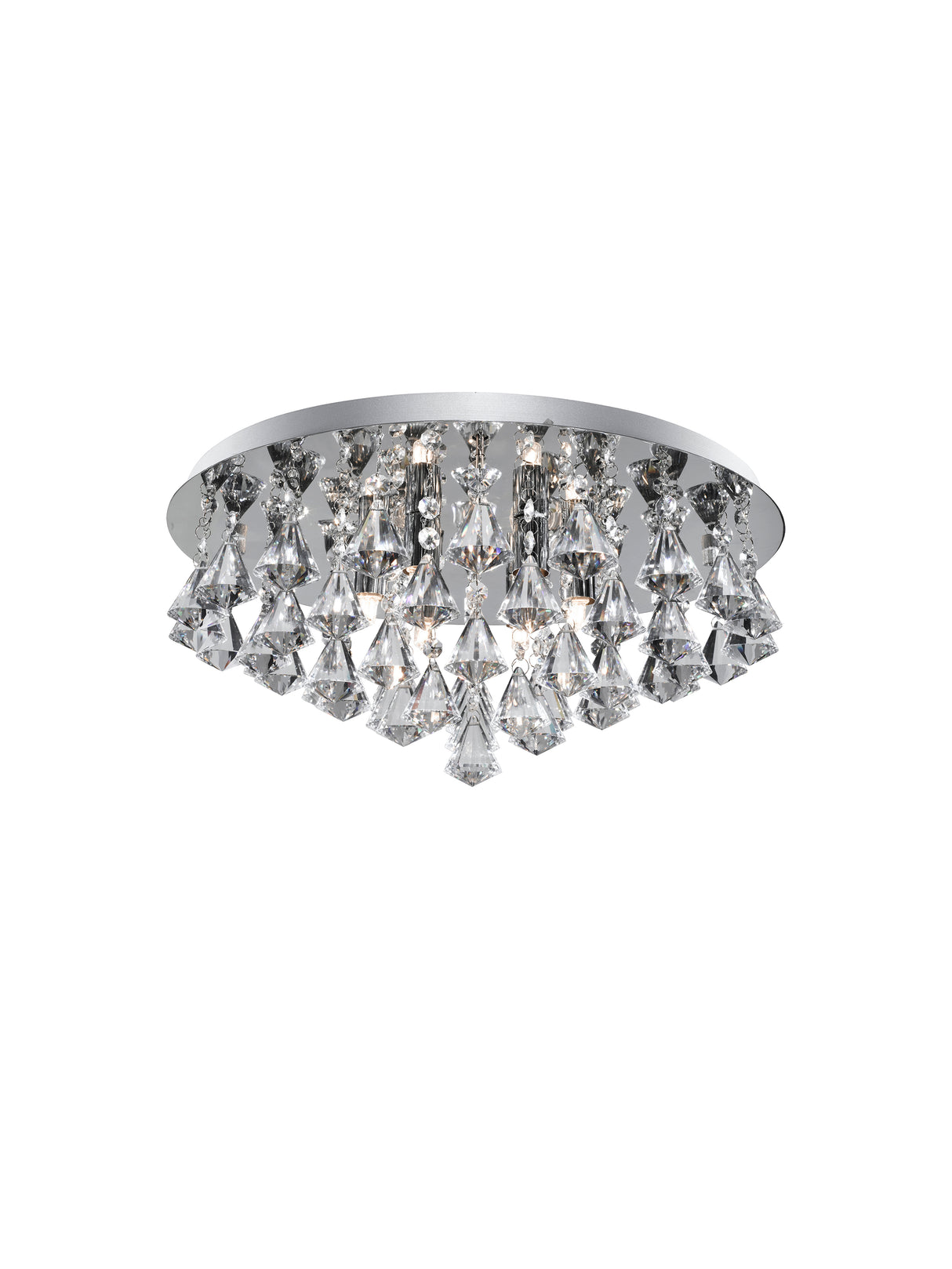 Hanna 8Lt Flush - Chrome Metal & Clear Crystal