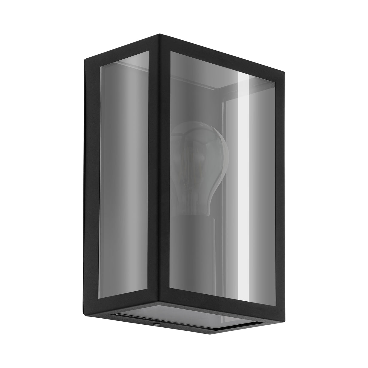 Eglo EU Alamonte Smoke Black Steel Industrial SIngle Outdoor Wall Light