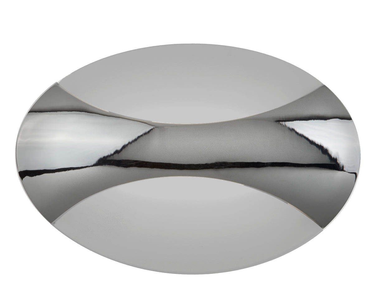 Searchlight Electric Glow LED Wall Light Oval - Chrome/Sand White 3420CC