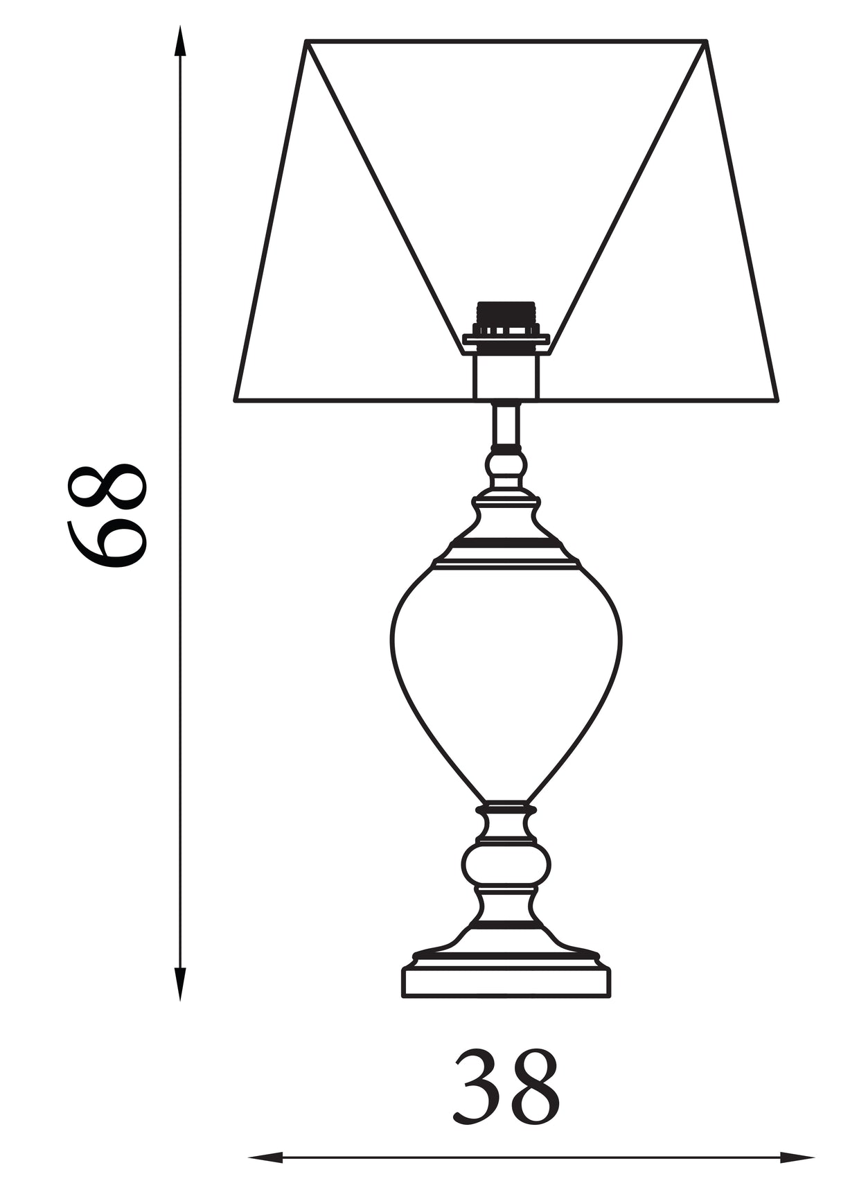 Searchlight Electric Greyson Table Lamp - Chrome, Smoked Glass & Pewter Shade 3721CL