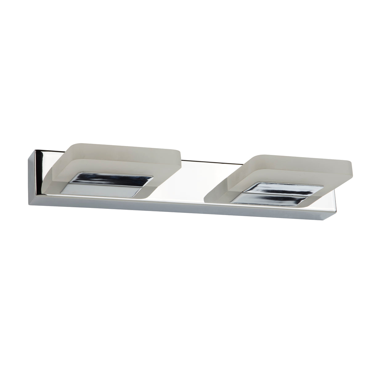 Searchlight Electric Luna 2Lt LED Wall Light - Chrome & Frosted Glass 3752-2CC