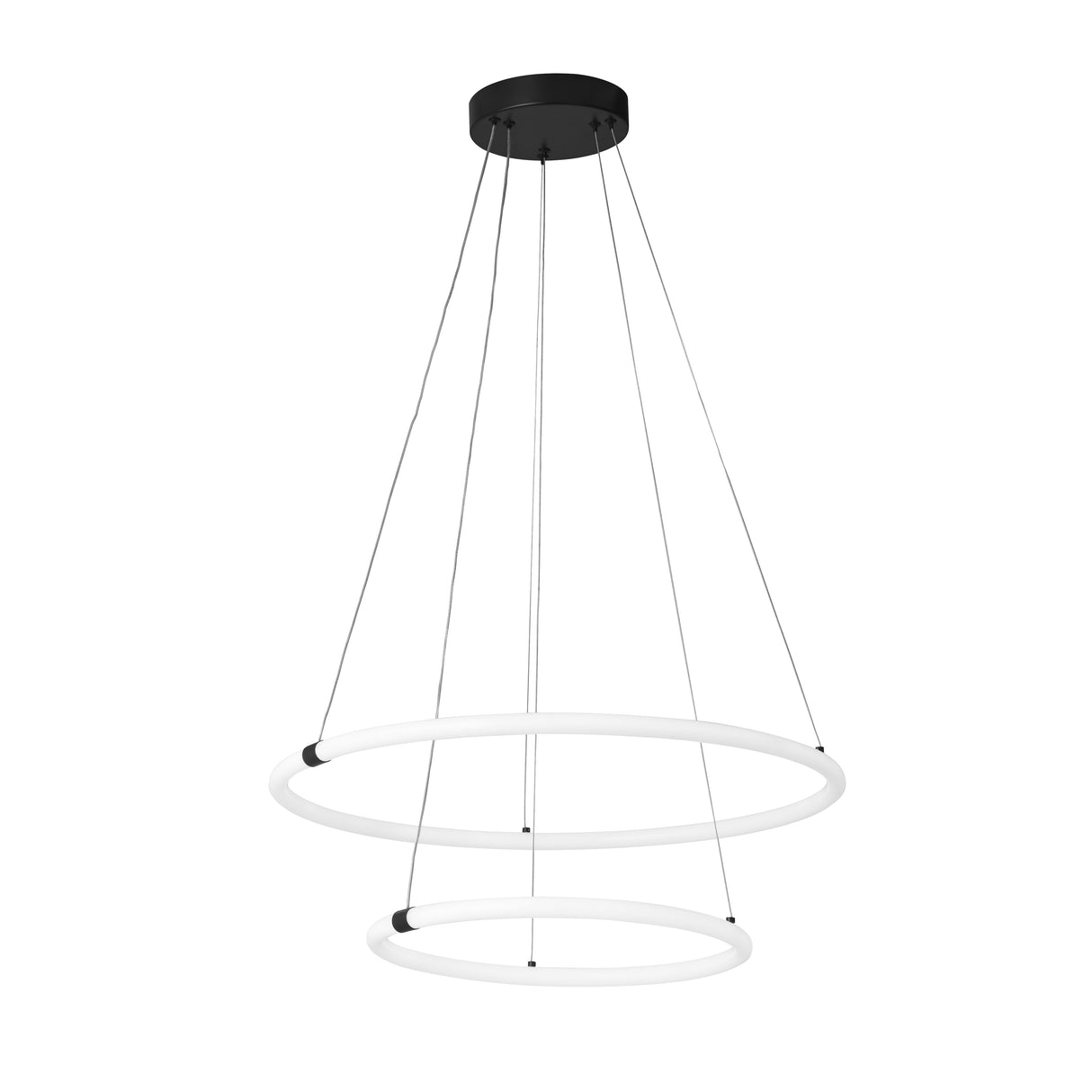 Revolve 2Lt Ring Pendant - Black Metal & Opal Tubes
