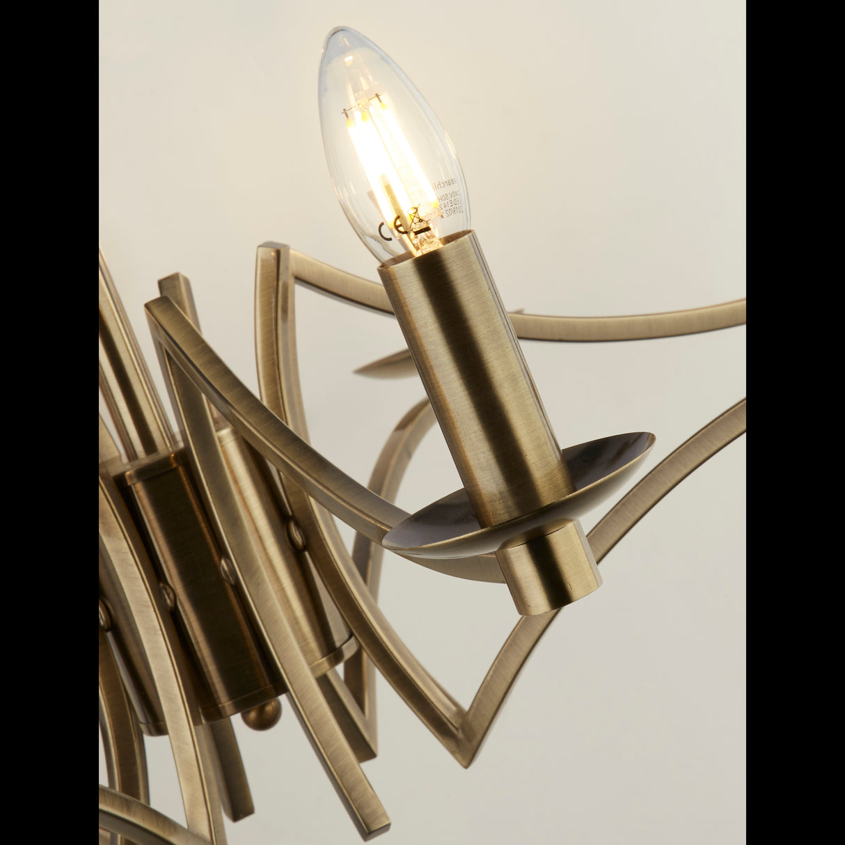 Searchlight Electric Ascot 8Lt Pendant - Antique Brass Metal 41312-8AB