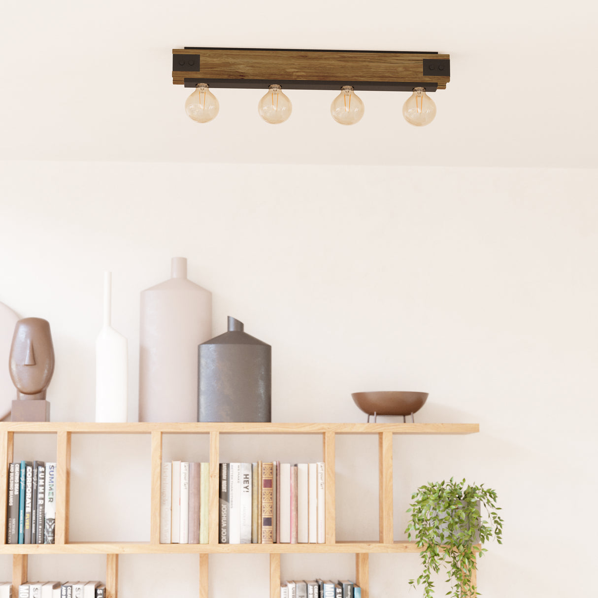 Eglo EU Layham 4 Set Ceiling Black Wood