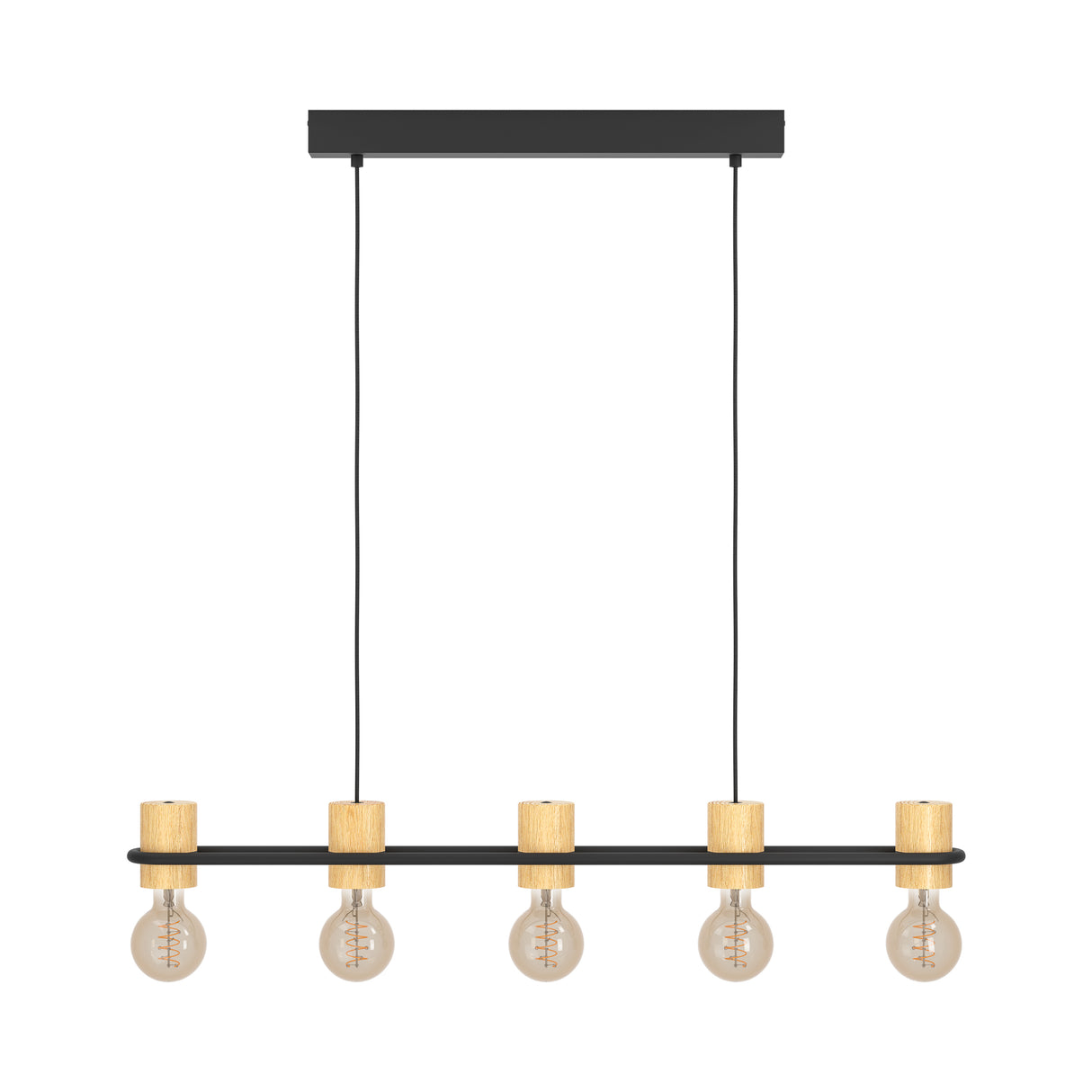 Eglo EU Chieveley 5 Set Pendant E27 Black Wood
