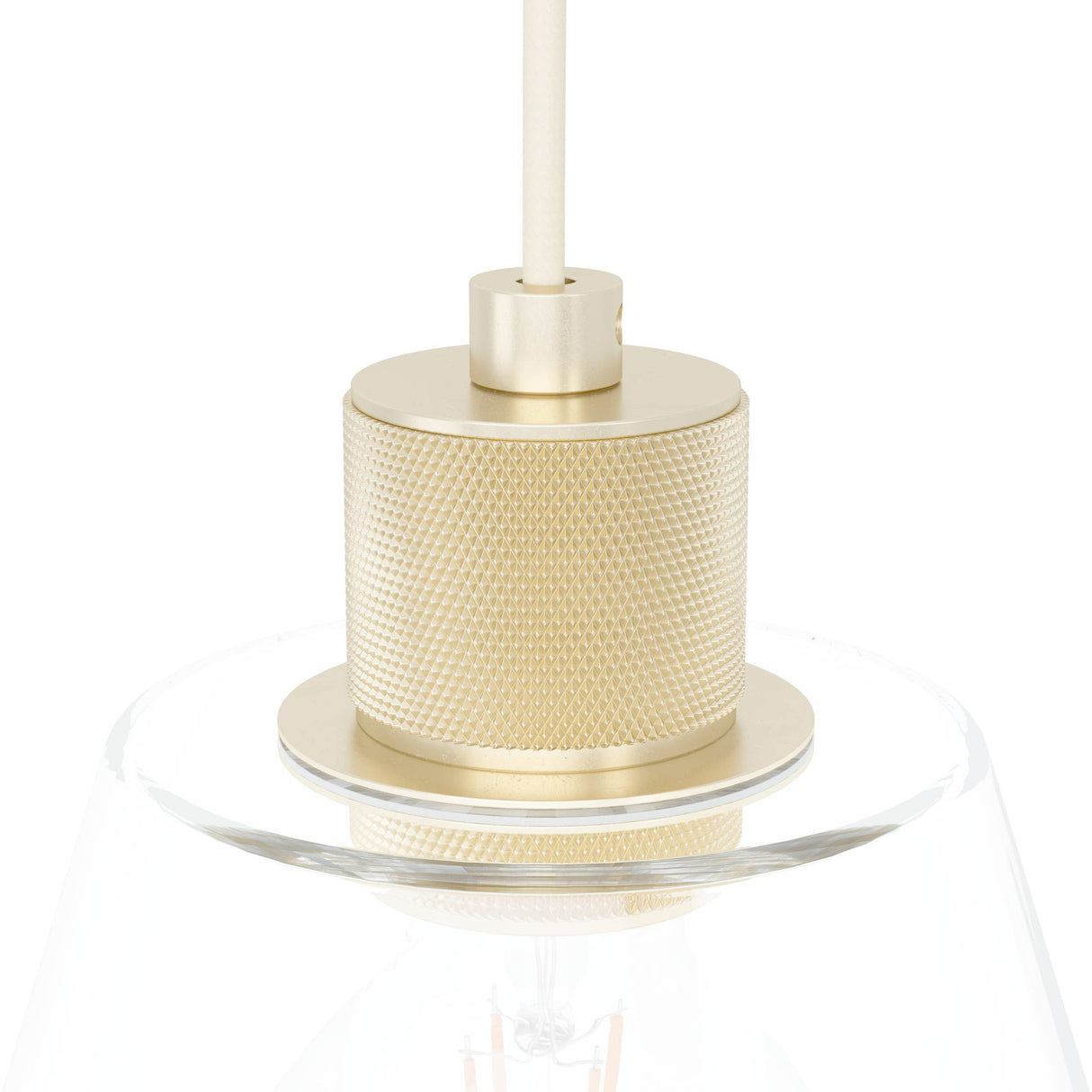 Eglo EU Copley 1-Light Clear and Gold Ceiling Pendant (D) 20cm