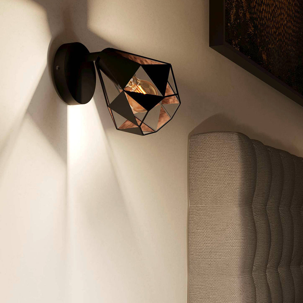 Eglo EU Carlton 7 Wall Light/Down Light Black/Copper