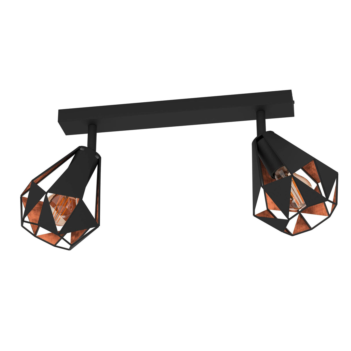 Eglo EU Carlton 7 2-Light Spotlight E27 Copper Antique