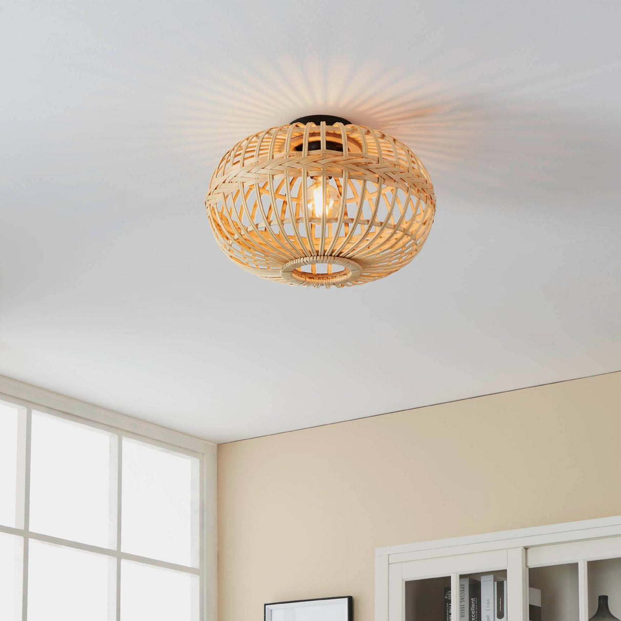 Eglo EU Amsfield Single Ceiling Light E27 Black