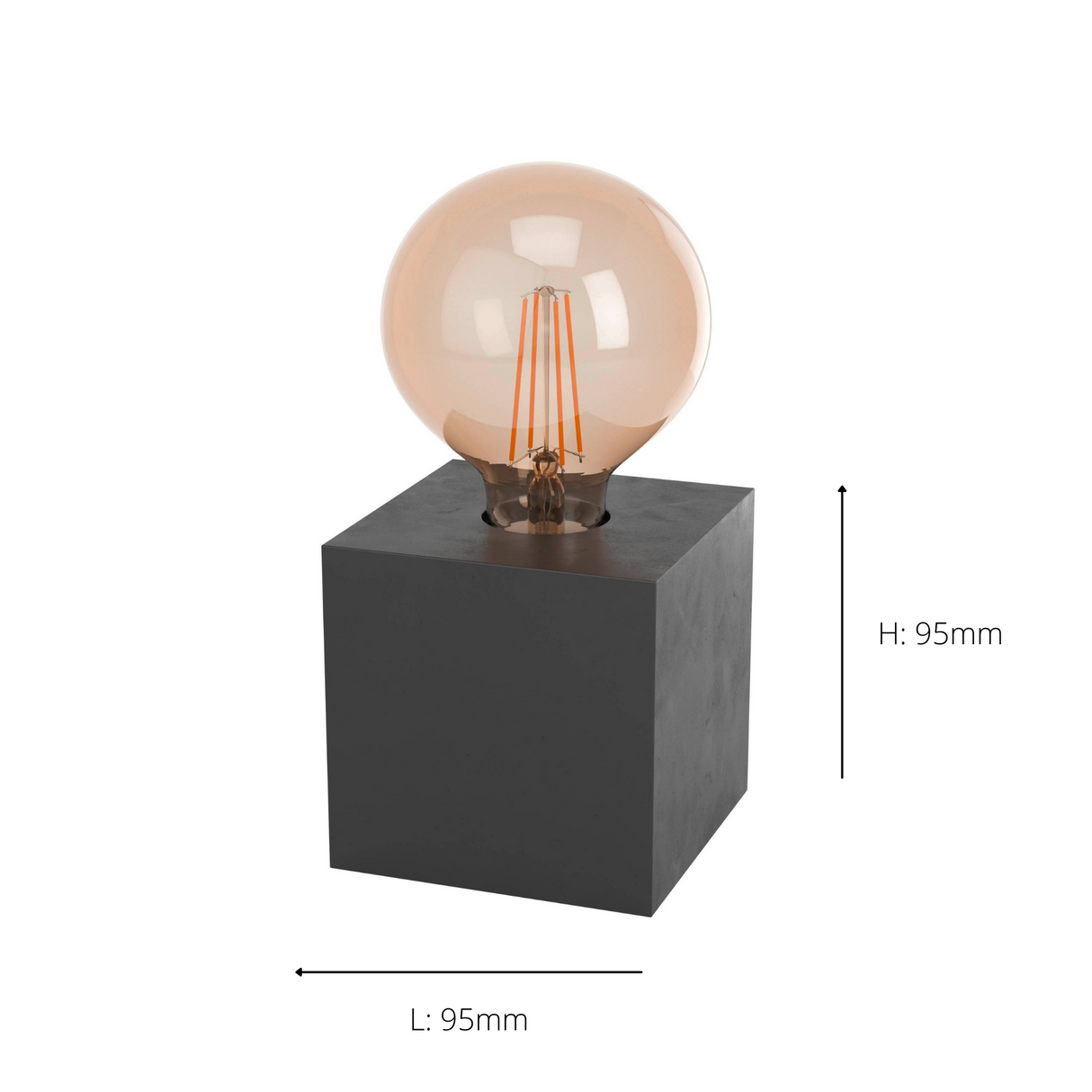 Eglo EU Prestwick 2 Table Lamp Wood/Black