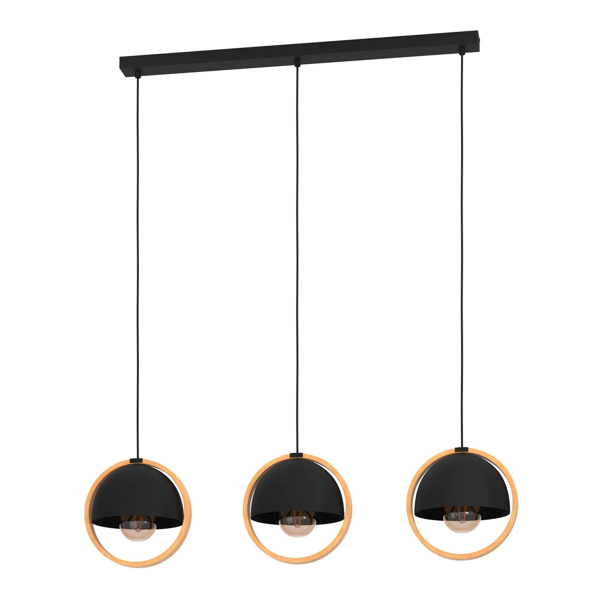 Eglo EU Callow Black 3 light Pendant