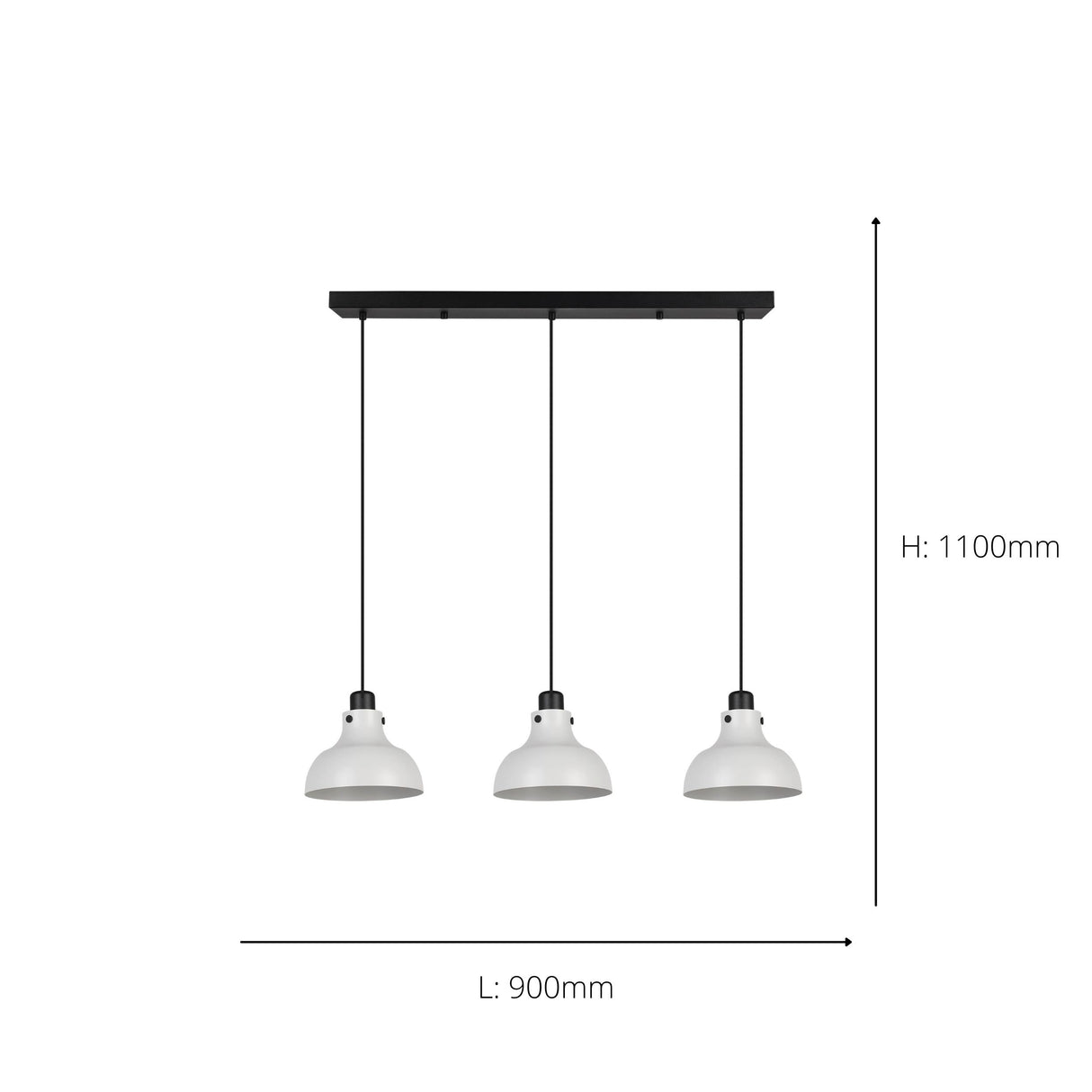 Eglo EU Matlock 3 Set Pendant E27 Grey and Black