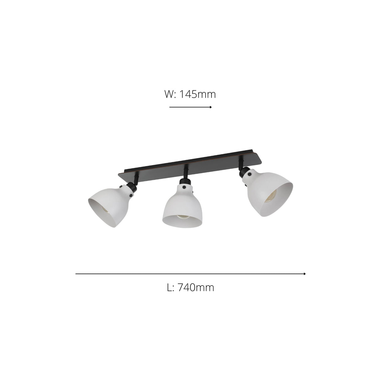 Eglo EU Matlock 3 Set Ceiling Light E27 Grey and Black