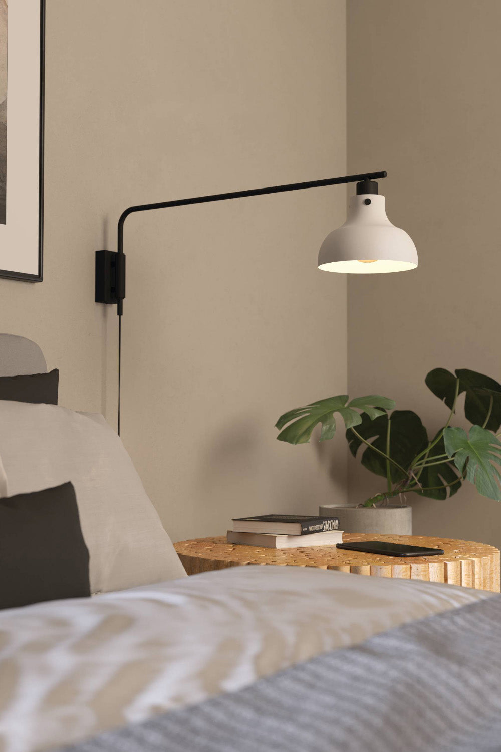 Eglo EU MATLOCK Wall Light – Adjustable Vintage Metal Wall Lamp, Black & Grey, E27, Inline Switch