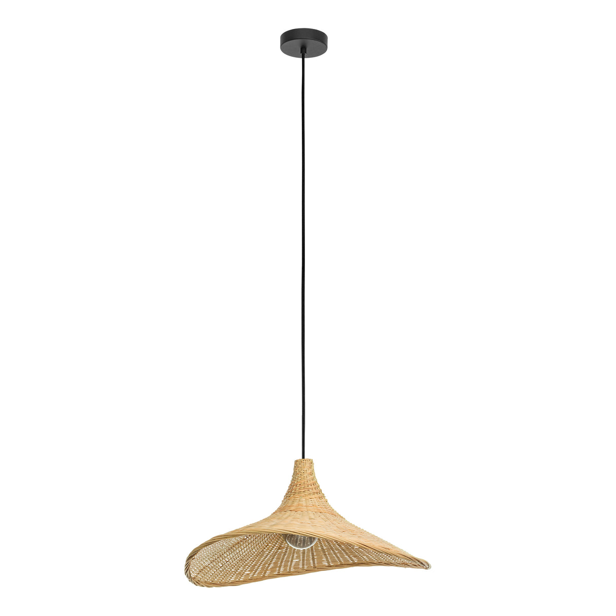 Eglo EU Haxey Natural Wicker Contemporary Pendant Light
