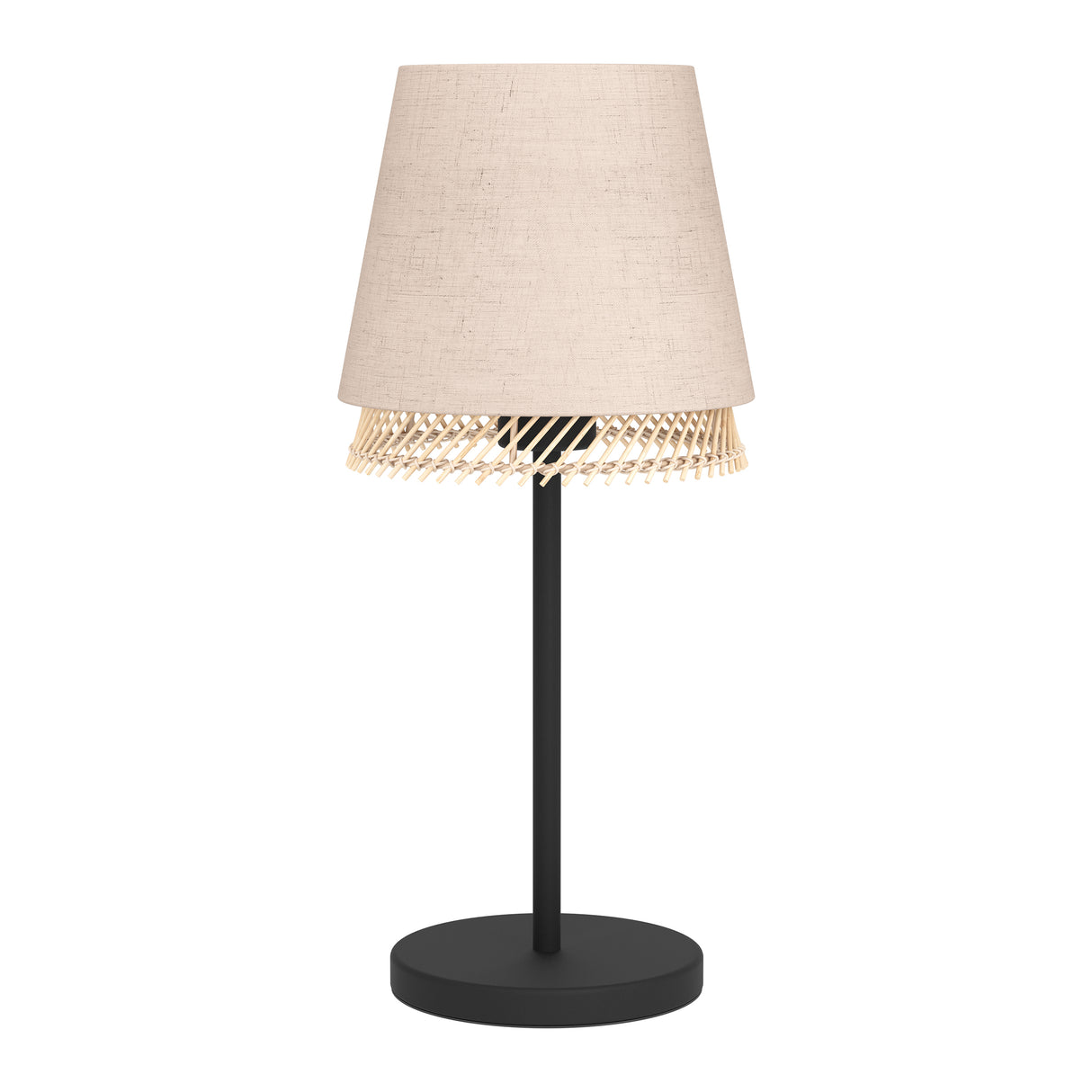 Eglo EU Tabley Black Steel & Fabric Contemporary Table Lamp