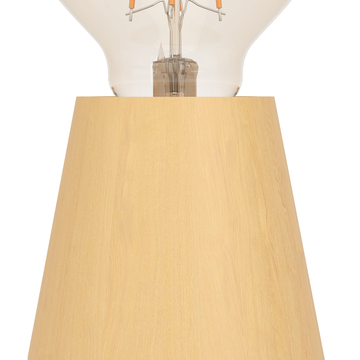 Eglo EU ASBY Table Lamp – Wooden Base, E27, Natural Rustic Design, Indoor Lighting