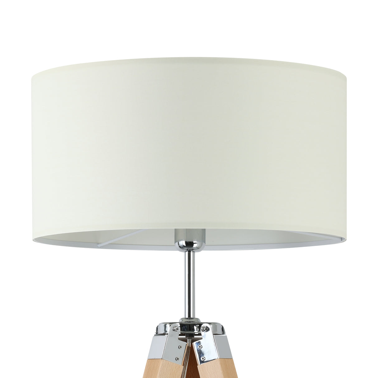 Eglo EU Lantada Wood & Steel Natural Tripod Floor Lamp