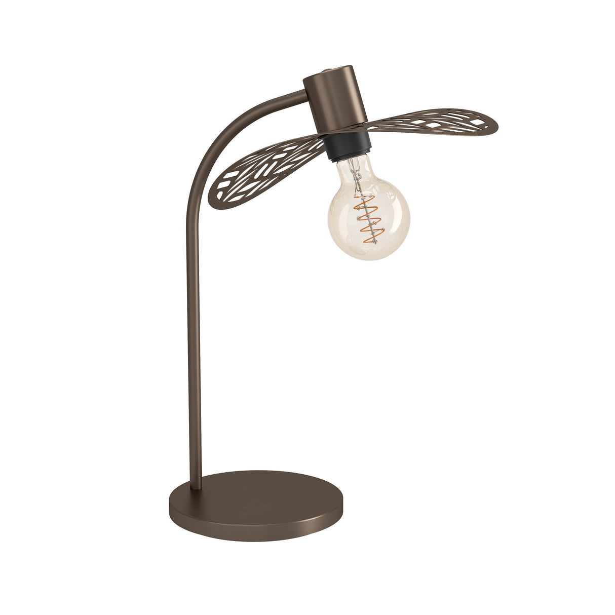 Eglo EU Swaby Rustic Leaf Cut Table Lamp 45cm