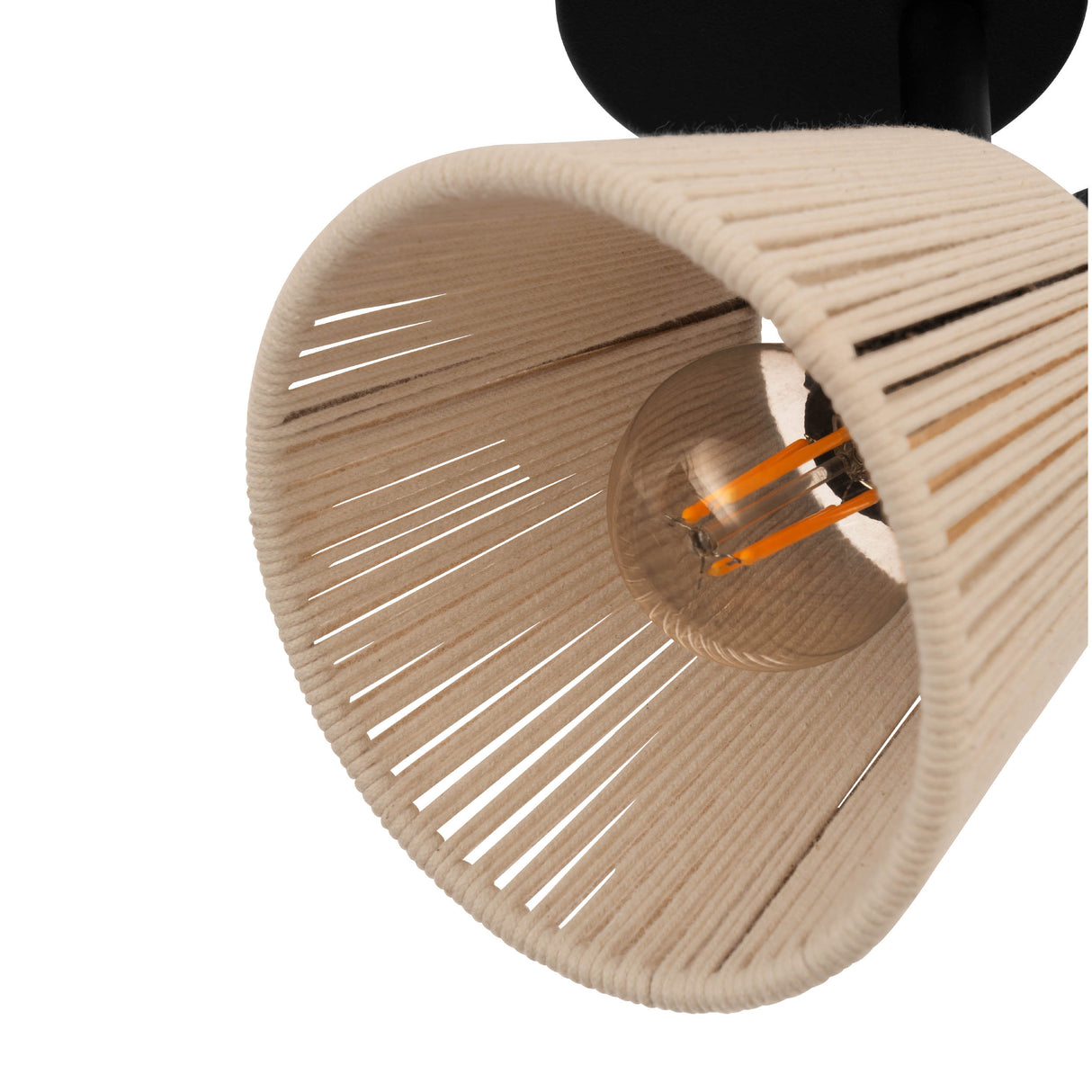 Eglo EU Seagard Wall & Ceiling Cream Thread Shade Adjustable Spotlight