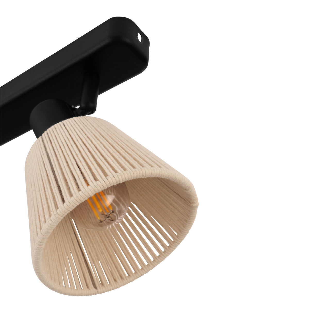 Eglo EU Seagard Double Cream Thread Shade Ceiling Light