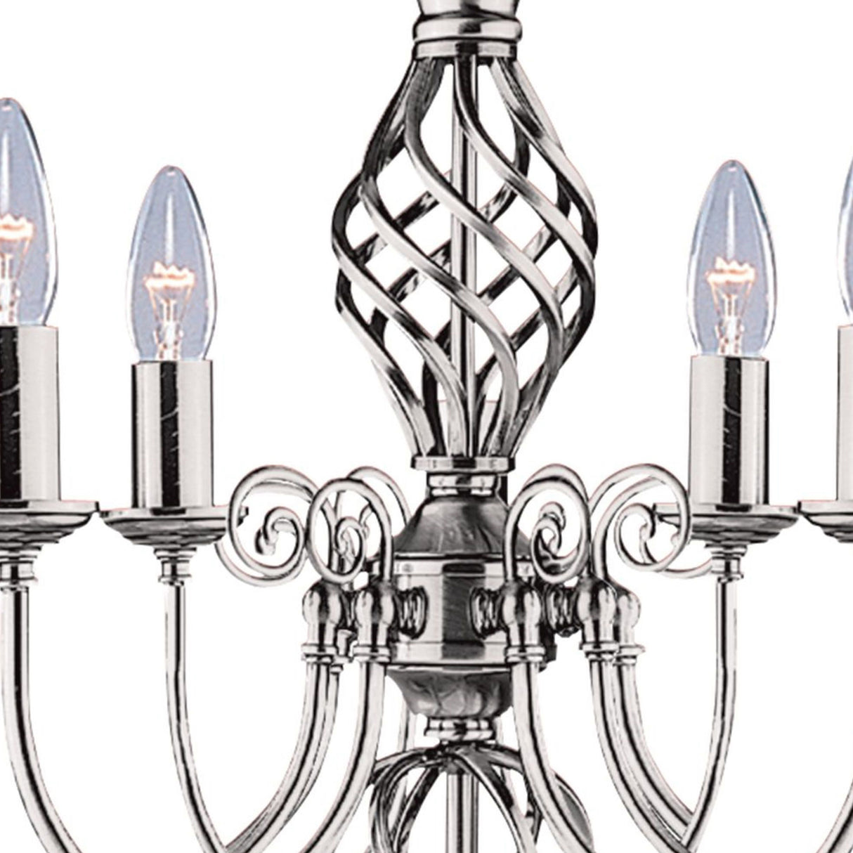 Searchlight Electric Zanzibar 8Lt Pendant - Satin Silver Metal 4489-8