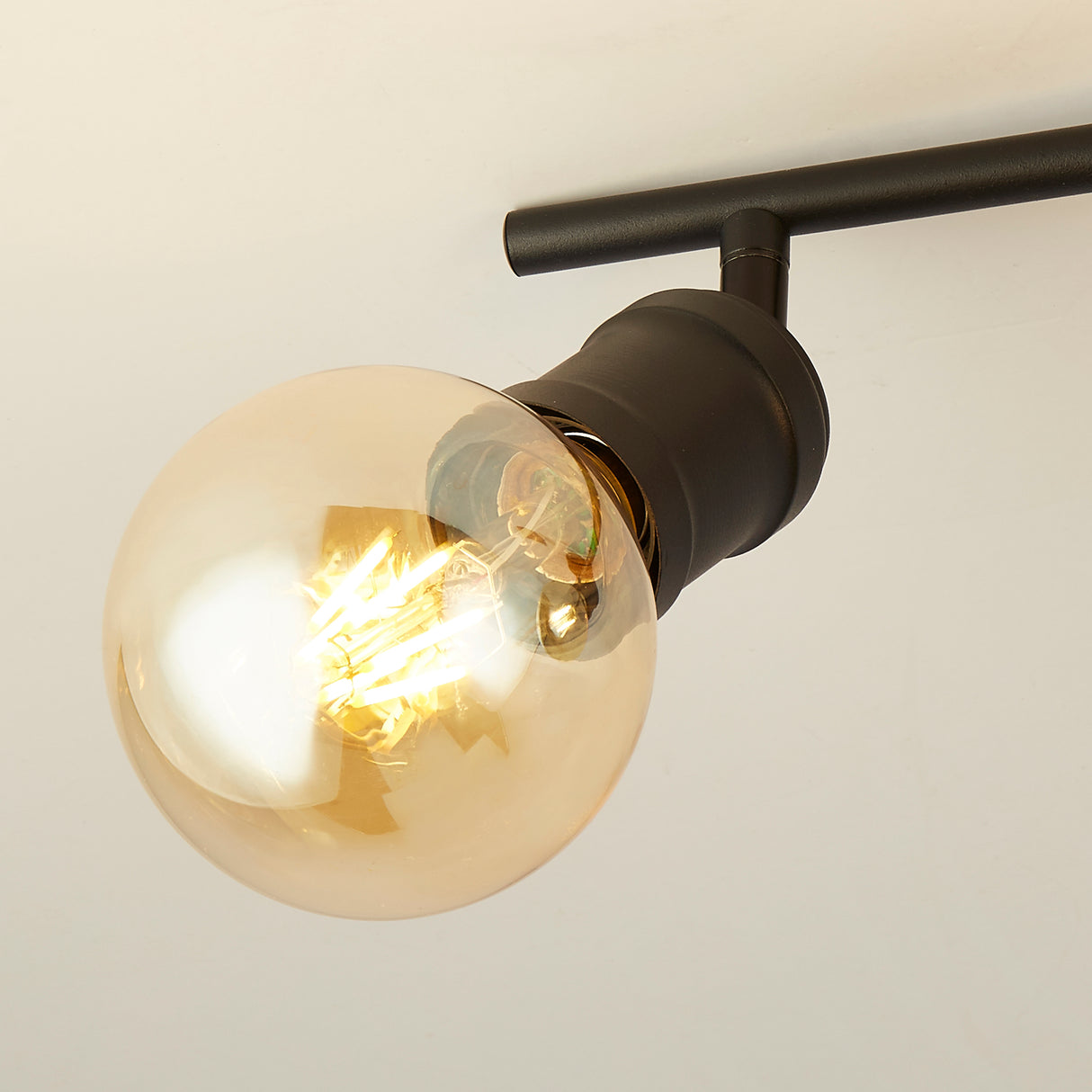 Searchlight Electric Dance 4Lt Split Bar Spotlight - Sand Black Metal 45202-4BK