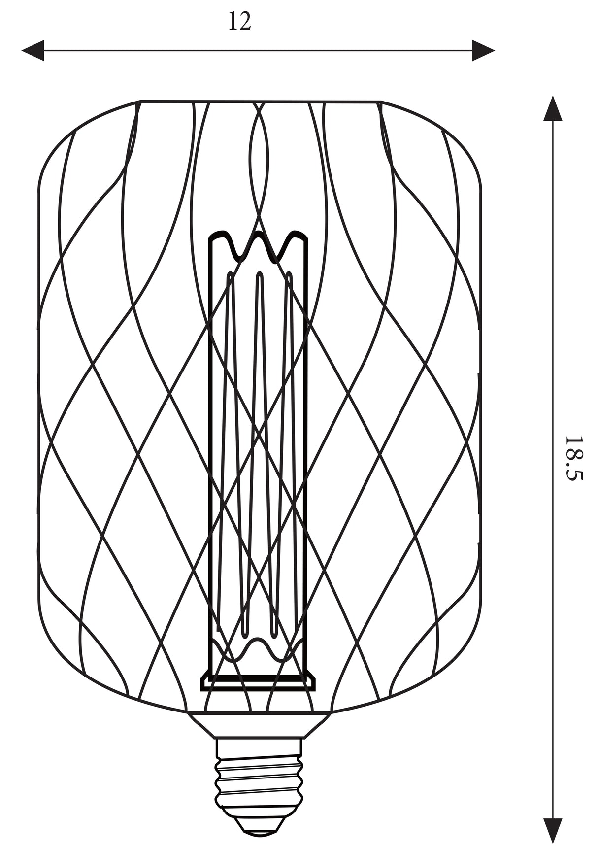 Searchlight Electric Wire Mesh Effect Drum Lamp - Black Metal (4.5W, 4000K) 46002BK