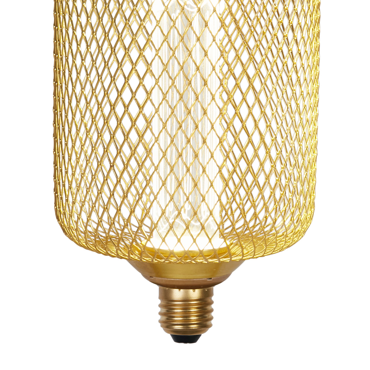 Searchlight Electric Wire Mesh Effect Drum Lamp - Gold Metal(4.5W, 4000K) 46002GO