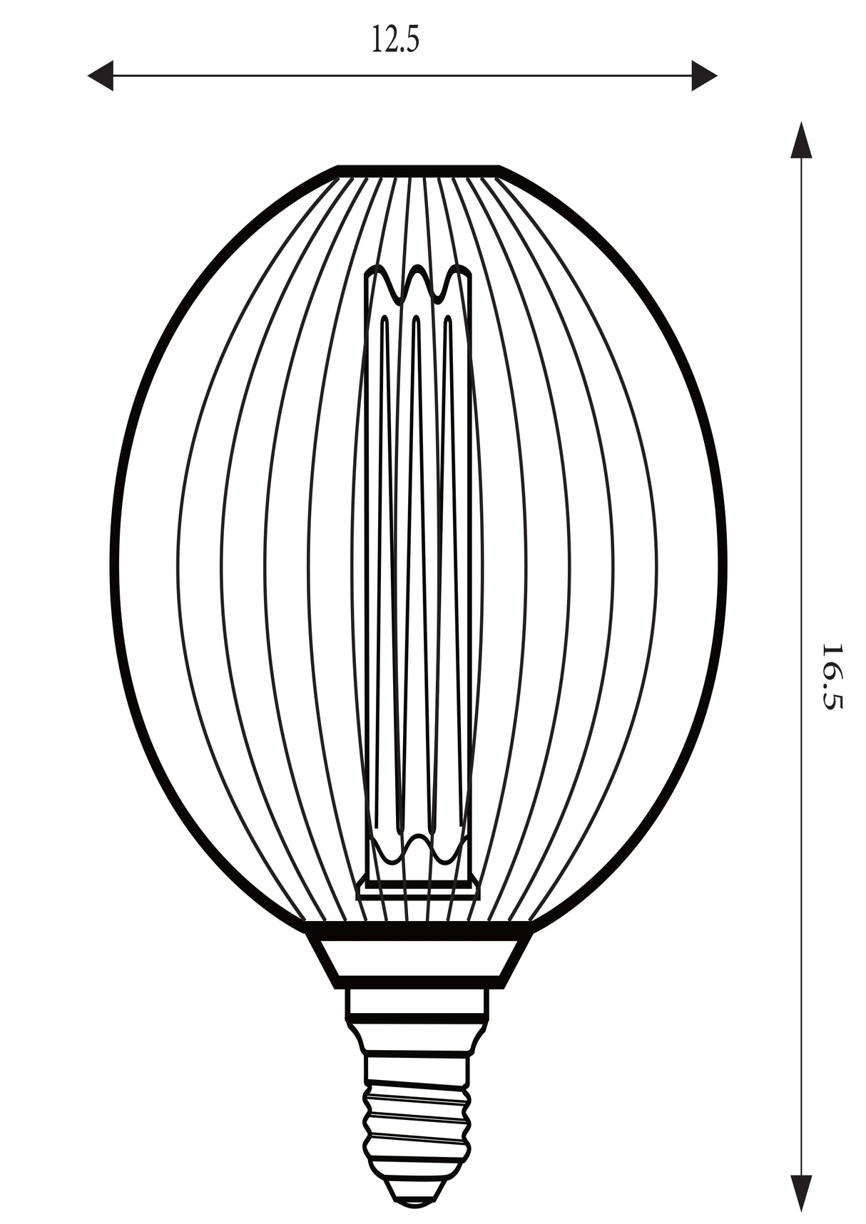 Searchlight Electric Globe Lamp - Black Metal (4.5W, 4000K) 46004BK