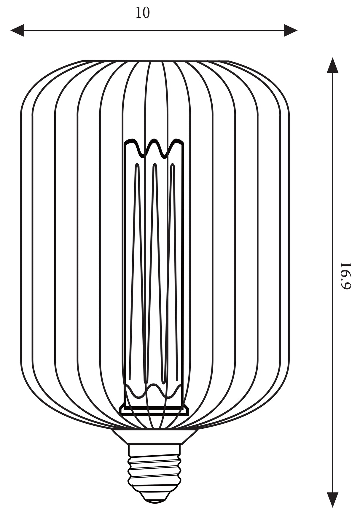 Searchlight Electric Drum Lamp - Black Metal (4.5W, 4000K) 46005BK