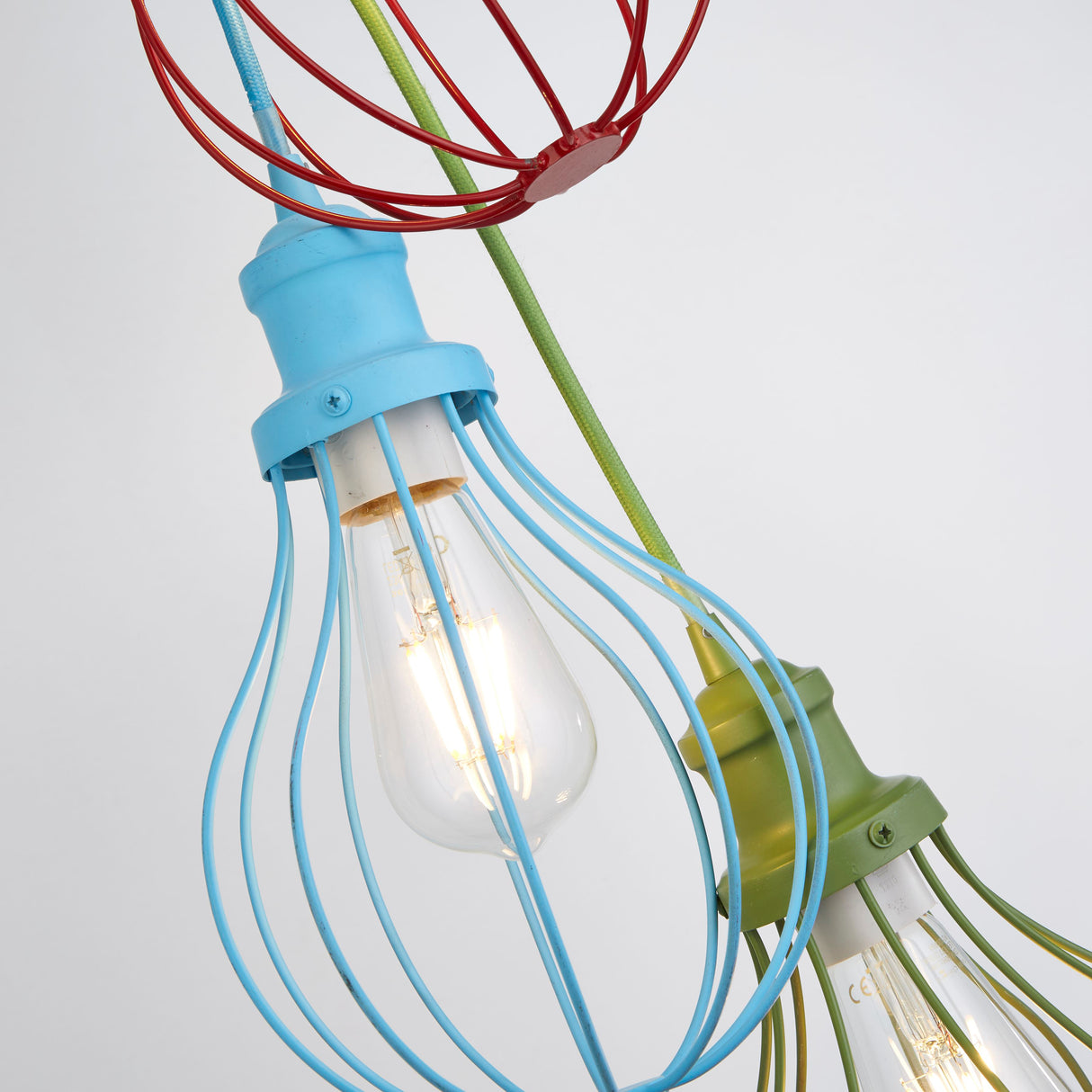 Searchlight Electric Novelty 3Lt Pendant - Multi-Coloured Metal 4683-3